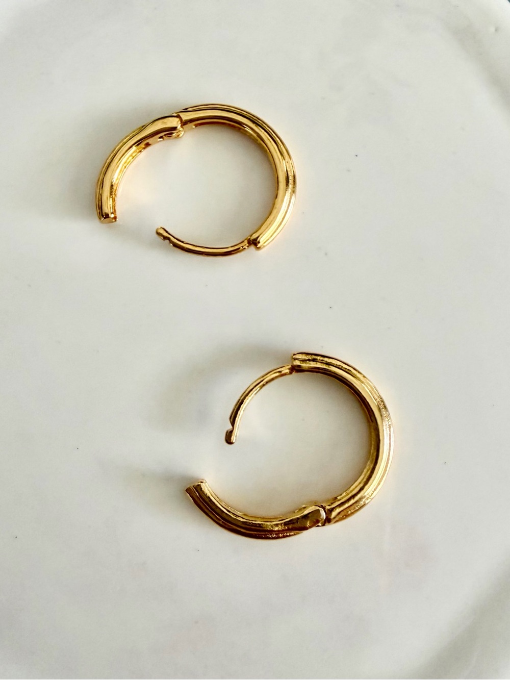 Must Have Polished Gold Huggie Hoop Earrings - Picture 3 of 6